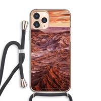 CaseCompany Mars: iPhone 11 Pro Transparant Hoesje met koord