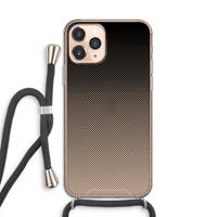 CaseCompany Musketon Halftone: iPhone 11 Pro Transparant Hoesje met koord