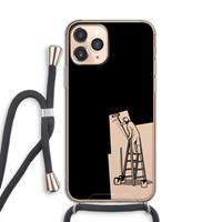 CaseCompany Musketon Painter: iPhone 11 Pro Transparant Hoesje met koord