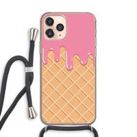 CaseCompany Ice cream: iPhone 11 Pro Transparant Hoesje met koord