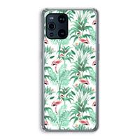 CaseCompany Flamingo bladeren: Oppo Find X3 Pro Transparant Hoesje