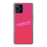 CaseCompany Vice Glow: Oppo Find X3 Transparant Hoesje
