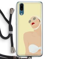 CaseCompany Summer: Huawei P20 Transparant Hoesje met koord