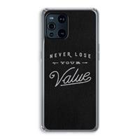 CaseCompany Never lose your value: Oppo Find X3 Pro Transparant Hoesje