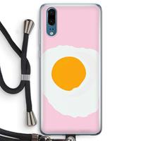 CaseCompany Sunny side up: Huawei P20 Transparant Hoesje met koord