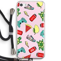 CaseCompany Things Jamie Loves: iPhone 5 / 5S / SE Transparant Hoesje met koord