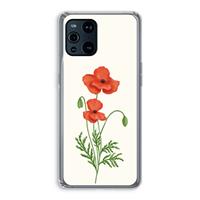CaseCompany Red poppy: Oppo Find X3 Transparant Hoesje