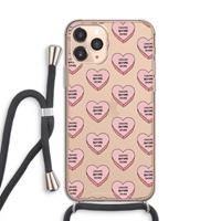 CaseCompany Chicks before dicks: iPhone 11 Pro Transparant Hoesje met koord