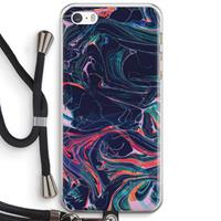 CaseCompany Light Years Beyond: iPhone 5 / 5S / SE Transparant Hoesje met koord