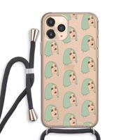 CaseCompany King Kylie: iPhone 11 Pro Transparant Hoesje met koord