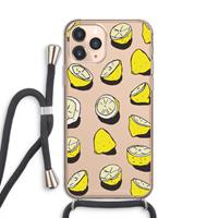 CaseCompany When Life Gives You Lemons...: iPhone 11 Pro Transparant Hoesje met koord