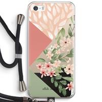 CaseCompany Sweet heaven geometrics: iPhone 5 / 5S / SE Transparant Hoesje met koord