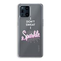 CaseCompany Sparkle quote: Oppo Find X3 Pro Transparant Hoesje