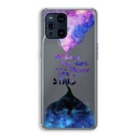 CaseCompany Stars quote: Oppo Find X3 Pro Transparant Hoesje