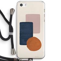 CaseCompany Geo #3: iPhone 5 / 5S / SE Transparant Hoesje met koord