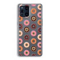 CaseCompany Donuts: Oppo Find X3 Pro Transparant Hoesje