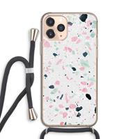 CaseCompany Terrazzo N°3: iPhone 11 Pro Transparant Hoesje met koord