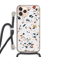 CaseCompany Terrazzo N°4: iPhone 11 Pro Transparant Hoesje met koord