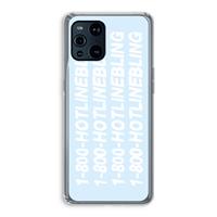 CaseCompany Hotline bling blue: Oppo Find X3 Pro Transparant Hoesje