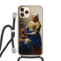 CaseCompany The Milkmaid: iPhone 11 Pro Transparant Hoesje met koord