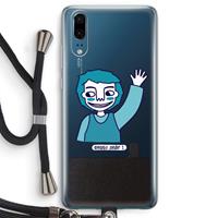 CaseCompany Zwaai: Huawei P20 Transparant Hoesje met koord