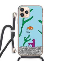 CaseCompany Aquarium: iPhone 11 Pro Transparant Hoesje met koord