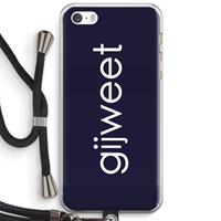 CaseCompany Gijweet: iPhone 5 / 5S / SE Transparant Hoesje met koord