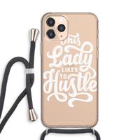 CaseCompany Hustle Lady: iPhone 11 Pro Transparant Hoesje met koord