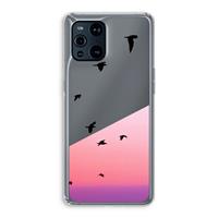 CaseCompany Fly away: Oppo Find X3 Transparant Hoesje
