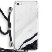CaseCompany Elegante marmer: iPhone 5 / 5S / SE Transparant Hoesje met koord