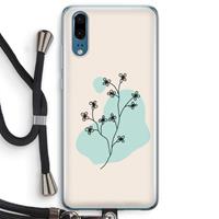 CaseCompany Love your petals: Huawei P20 Transparant Hoesje met koord