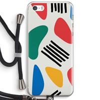 CaseCompany Illustratieve pop 1: iPhone 5 / 5S / SE Transparant Hoesje met koord