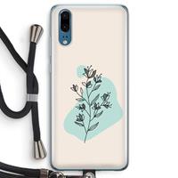 CaseCompany Violets are blue: Huawei P20 Transparant Hoesje met koord