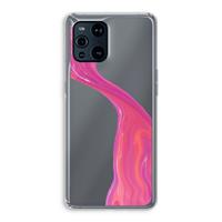 CaseCompany Paarse stroom: Oppo Find X3 Pro Transparant Hoesje