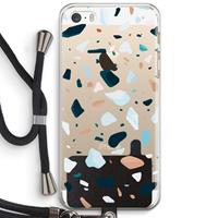 CaseCompany Terrazzo N°13: iPhone 5 / 5S / SE Transparant Hoesje met koord