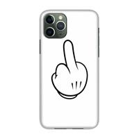 CaseCompany Middle finger white: Volledig geprint iPhone 11 Pro Hoesje