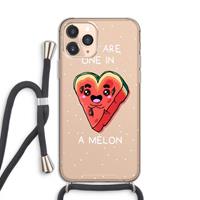 CaseCompany One In A Melon: iPhone 11 Pro Transparant Hoesje met koord