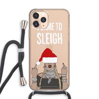 CaseCompany Came To Sleigh: iPhone 11 Pro Transparant Hoesje met koord