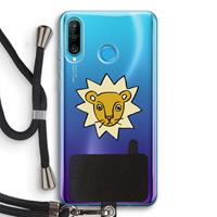 CaseCompany Kleine leeuw: Huawei P30 Lite Transparant Hoesje met koord
