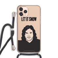 CaseCompany Let It Snow: iPhone 11 Pro Transparant Hoesje met koord