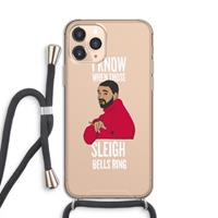 CaseCompany Sleigh Bells Ring: iPhone 11 Pro Transparant Hoesje met koord