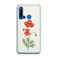 CaseCompany Red poppy: Huawei P20 Lite (2019) Transparant Hoesje