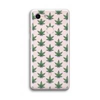 CaseCompany Weed: Google Pixel 3 Transparant Hoesje