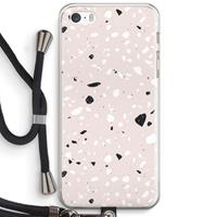 CaseCompany Terrazzo N°20: iPhone 5 / 5S / SE Transparant Hoesje met koord