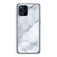 CaseCompany Witte marmer: Oppo Find X3 Transparant Hoesje