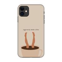 CaseCompany Aggressively drinks coffee: Volledig geprint iPhone 11 Hoesje