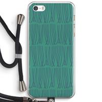 CaseCompany Swirls: iPhone 5 / 5S / SE Transparant Hoesje met koord