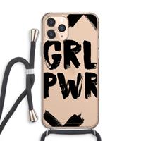 CaseCompany Girl Power #2: iPhone 11 Pro Transparant Hoesje met koord