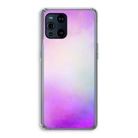 CaseCompany Clouds pastel: Oppo Find X3 Pro Transparant Hoesje