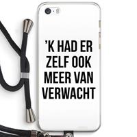 CaseCompany Meer verwacht: iPhone 5 / 5S / SE Transparant Hoesje met koord